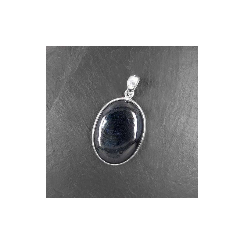 Schwarzer Turmalin Anhänger (Schörl) Oval