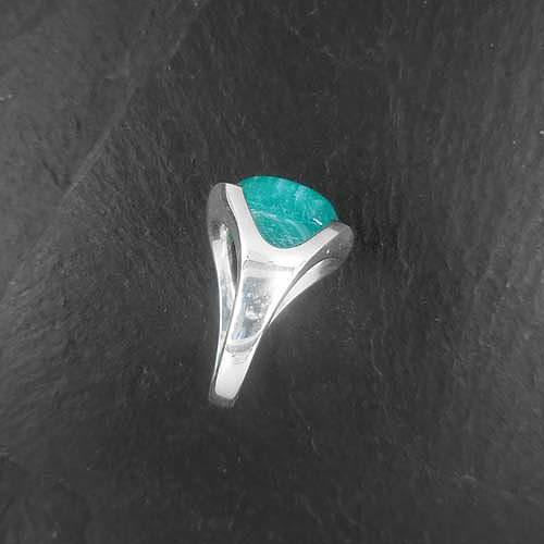 Amazonit Ring Eckig
