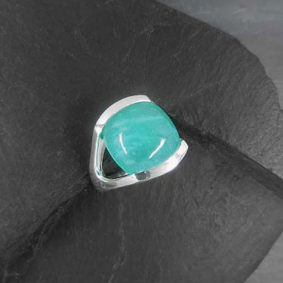 Amazonit Ring Eckig
