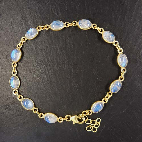 Mondstein Armband Vergoldet