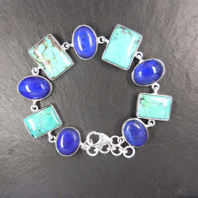 Türkis Armband mit Lapis Lazuli