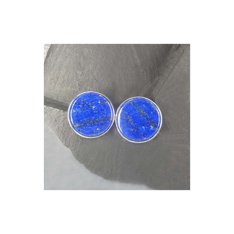 Lapis Lazuli Ohrstecker Rund