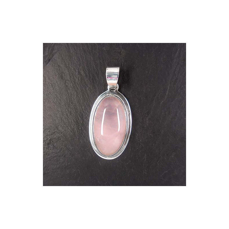 Rosenquarz Anhänger Oval (S11)