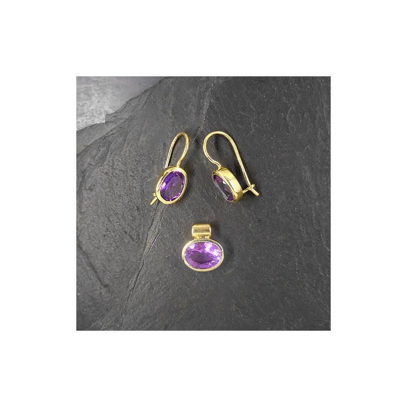 Amethyst Set Vergoldet