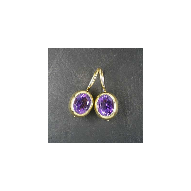 Amethyst Ohrringe vergoldet