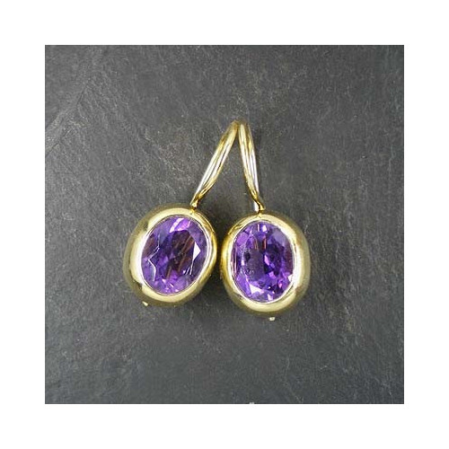 Amethyst Ohrringe vergoldet