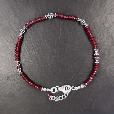Granat Armband Perlen