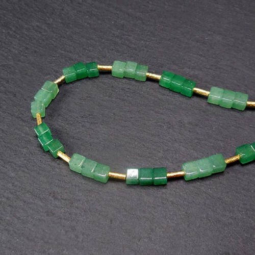 Aventurin Kette Vergoldet