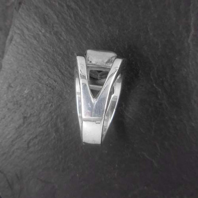 Blautopas Ring Eckig