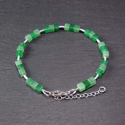 Aventurin Armband mit Silber