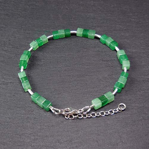 Aventurin Armband mit Silber