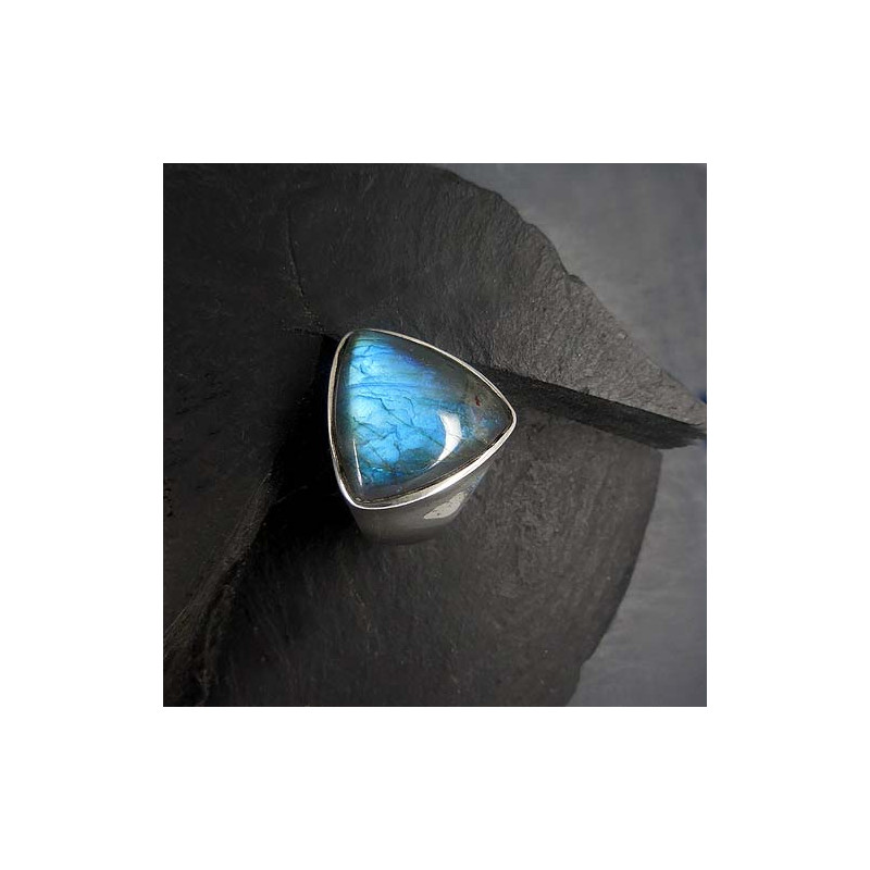 Labradorit Ring Dreieck