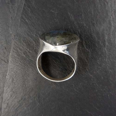 Labradorit Ring Dreieck