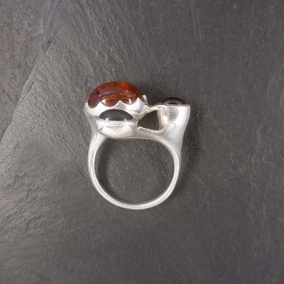 Turmalin Ring mit Granat
