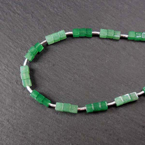 Aventurin Würfel Kette Mit Silber