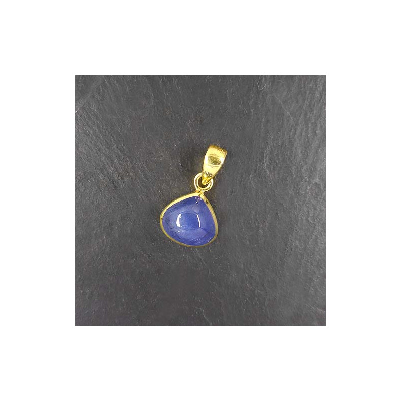 Tansanit Anhänger Vergoldet