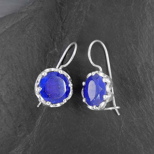 Lapis Lazuli Ohrringe Rund