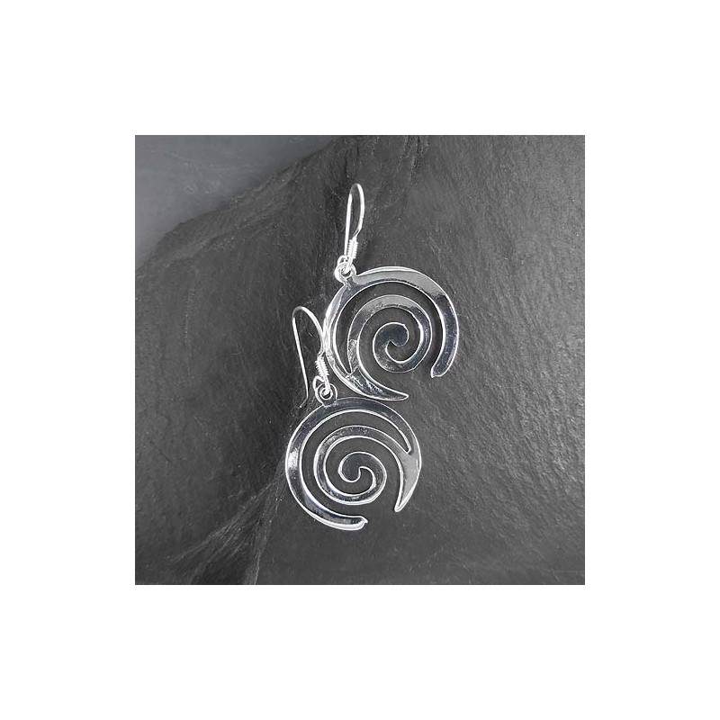 Silberohrringe Spirale Rund