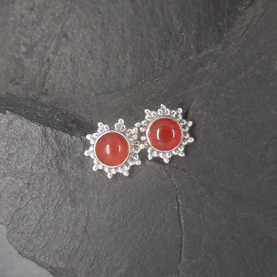 Karneol Ohrstecker Stern
