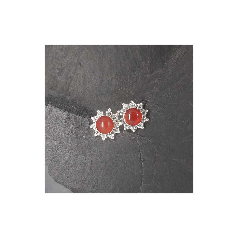 Karneol Ohrstecker Stern