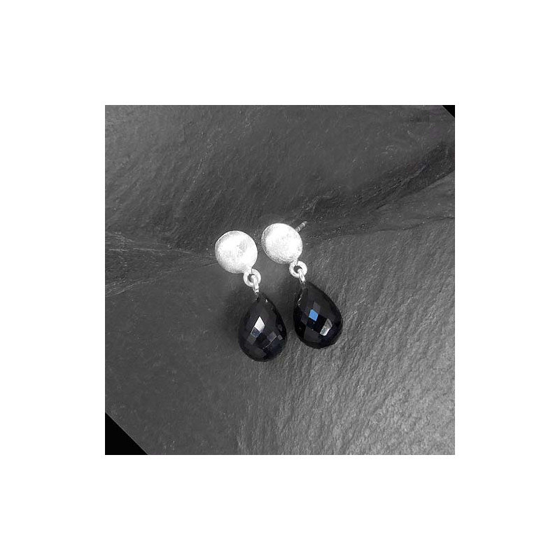 Onyx Ohrringe Tropfen Stecker