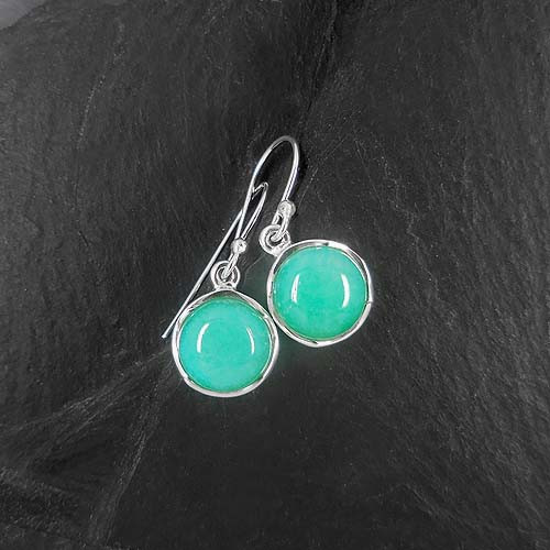 Amazonit Ohrringe Rund