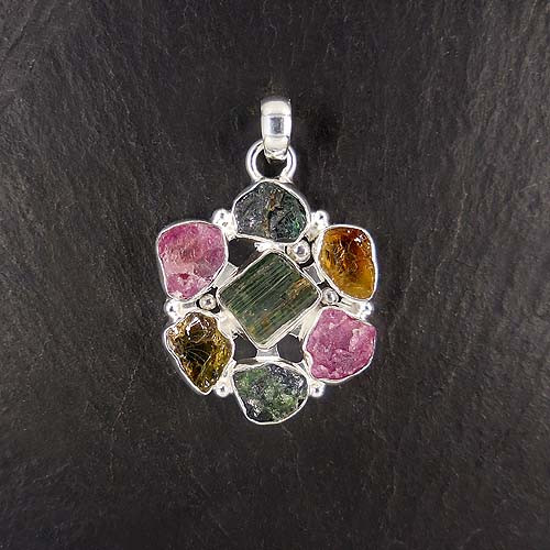 Turmalinanhänger Bunt
