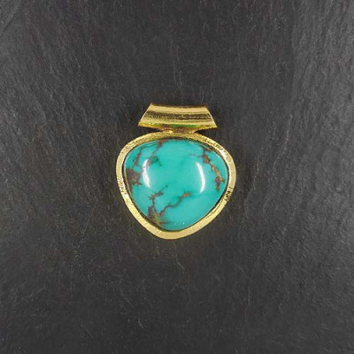 Türkis Anhänger Vergoldet