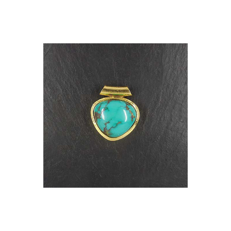 Türkis Anhänger Vergoldet