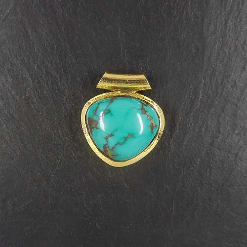 Türkis Anhänger Vergoldet