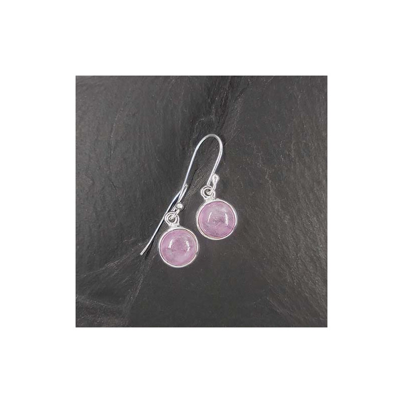 Rosenquarz Ohrringe Rund