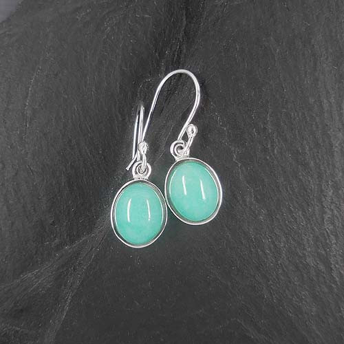 Amazonit Ohrringe Oval