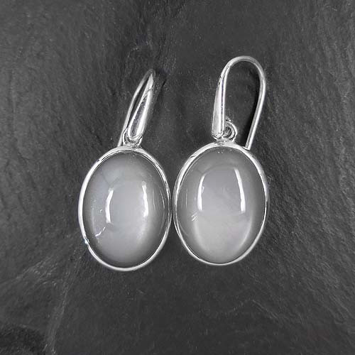 Graue Mondstein Ohrringe