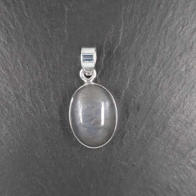 Grauer Mondstein Anhänger Oval (S10)