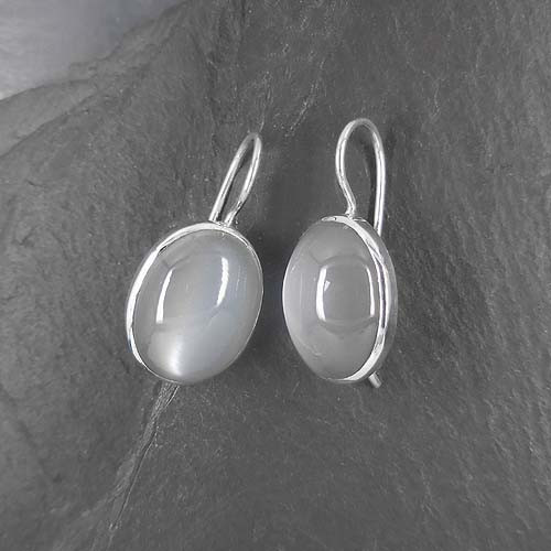 Graue Mondstein Ohrringe