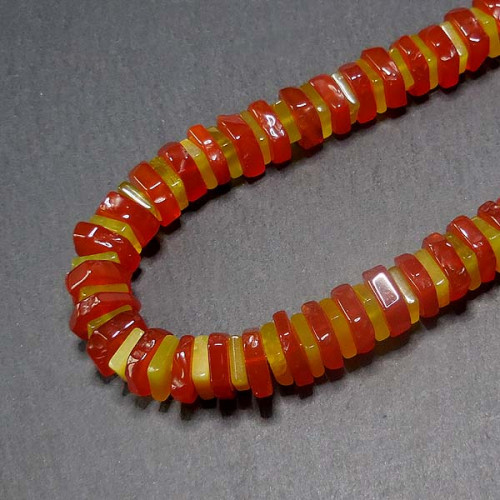 Karneol Kette mit Serpentin