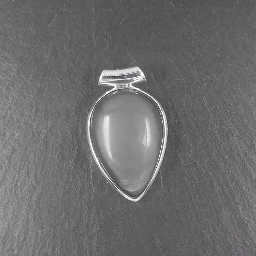 Grauer Mondstein Anhänger Tropfen (S9)