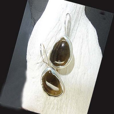 Rauchquarz Ohrringe Tropfen