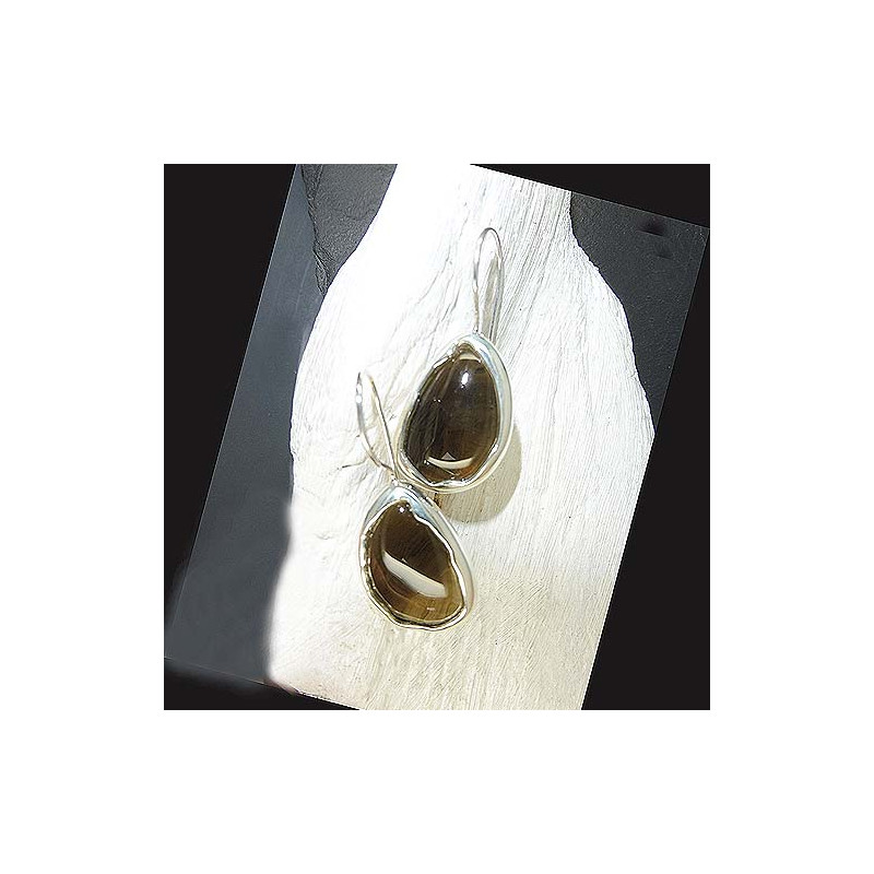 Rauchquarz Ohrringe Tropfen