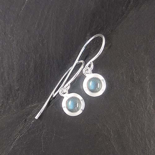 Labradorit Ohrringe Mini Rund