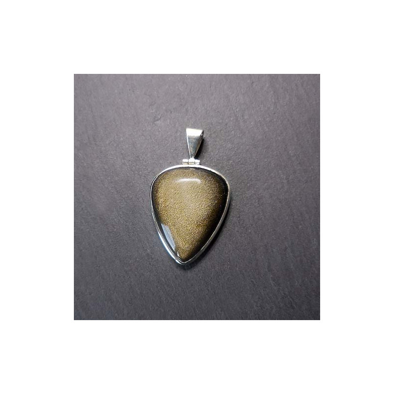 Goldobsidian Anhänger Tropfen