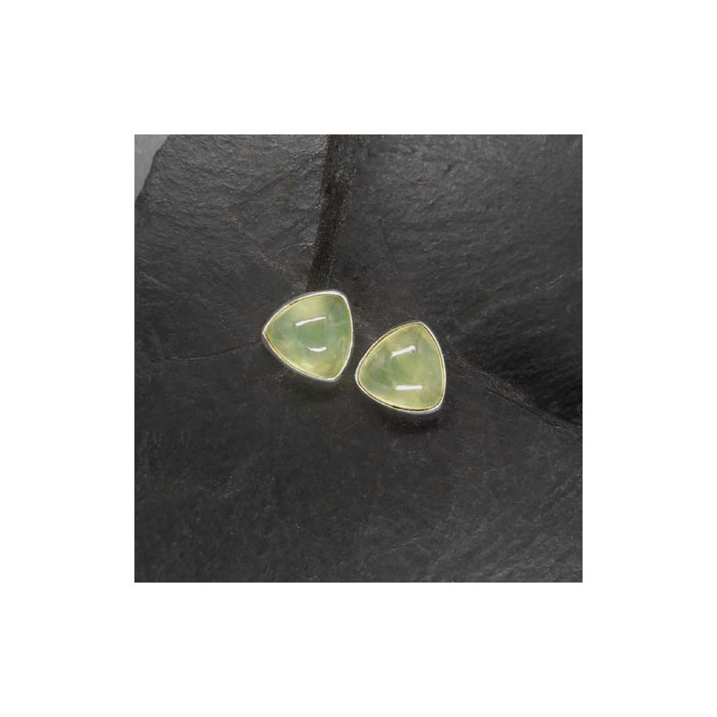 Prehnit Ohrstecker Dreieck