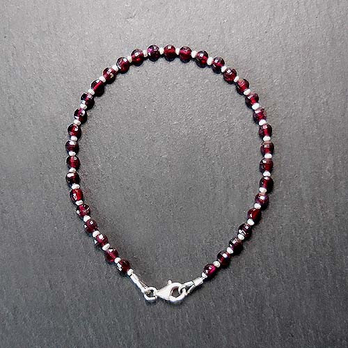 Granat Armband mit Süßwasserperlen