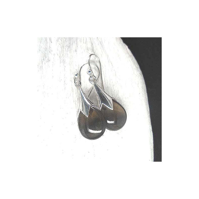 Rauchquarz Ohrringe Tropfen