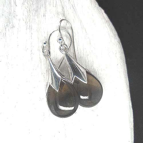 Rauchquarz Ohrringe Tropfen