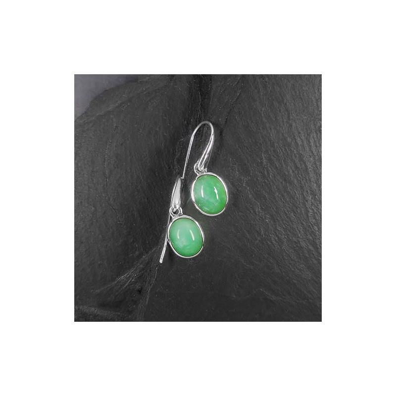 Chrysopras Ohrringe Oval