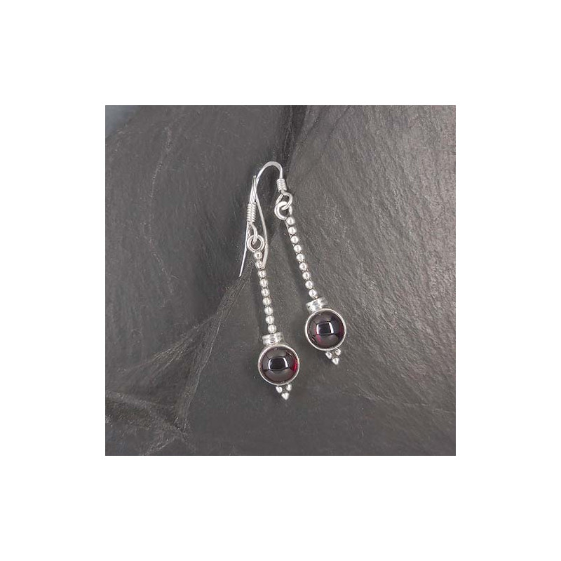 Granat Ohrringe Rund