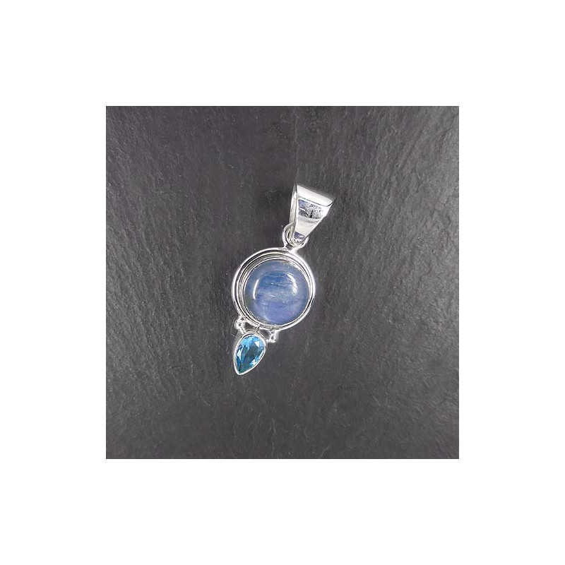 Kyanit Anhänger mit Blautopas
