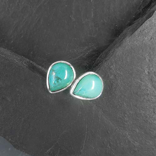Türkis Ohrstecker Tropfen