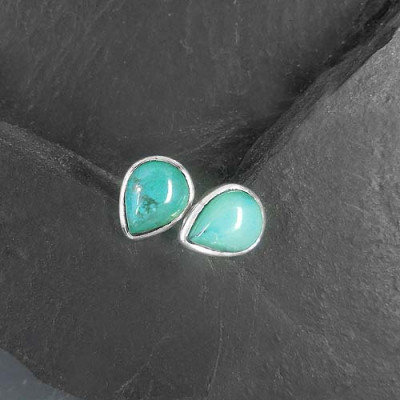 Türkis Ohrstecker Tropfen